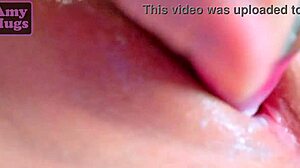 Watch me masturbate with his cum in close-up action!