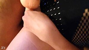 Nasty wife in lingerie for birthday gift.