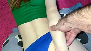 This Russian babe gets her ass fucked hard until she orgasms.