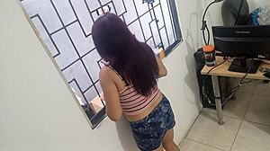 sex toy salesman sold me exclusive dildos for my juicy latina vagina on credit