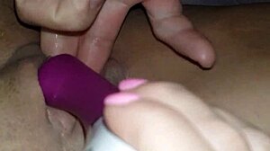 Sexy amateurs homemade couple wife uses toys vibrator for masturbation leading to pussy fingering orgasm