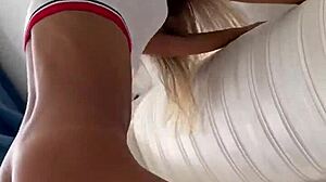 Monika Fox Slowly Strips Her Sport Outfit, Revealing Pierced Nipples And Tattoos