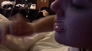 Big-assed blonde stepsister in the hotel room