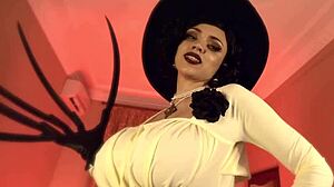 lady dimitrescu enjoys hot fuck, it's so wet and sexy with stockings