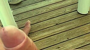 so excited almost cumming on the camping terrace