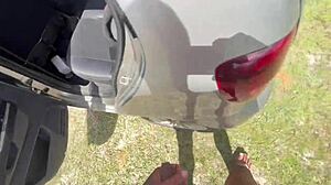 Blonde Emo Girl Fucks In The Bush With Friends