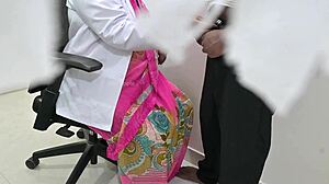 indian doctor lady indulges desire during patient checkup