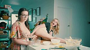 charlie forde licks chasey devil's pussy in lesbian tease