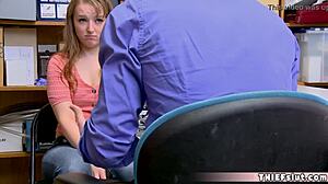 Hot teen 18+ Cleo Clementine steals and gets rough doggystyle sex