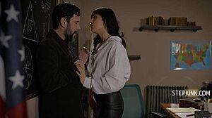 Latina student reminds professor of their rough classroom fucking with fingering and big ass.