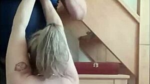 Slave Bent Over For Ice And Blowjob