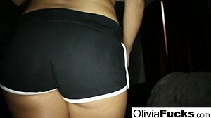 Super sexy olivia boldly teases her big tits in the shower