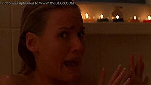 tania saulnier looks so hot in that steamy shower!