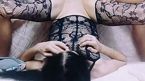 Rough passion between amateur couple with muff diving and licking