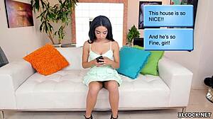 maya bijou gets her pussy stretched by a huge black cock