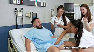 Sexy Medics Perform Hardcore Tests on Patient’s Cock in Hospital Group Scene.