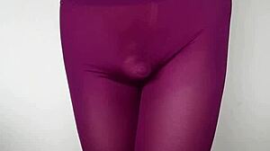 Cum on my burgundy leggings?