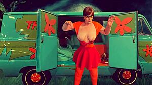 Granny Velma Dinkley Unravels a Spooky Cosplay Creampie Mystery