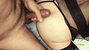 Wife craves rough anal sex with husband at home