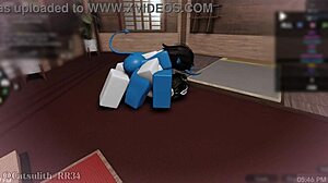 The demon girl rides a monster cock in round 2 sex with follower 13, part 2.