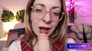 Steamy milf delivers hot dildo sucking on Revealme show