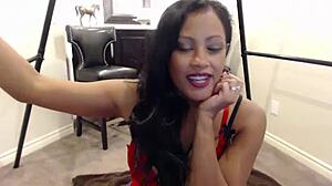 Maxine X Looks Hot In Red With Fake Tits