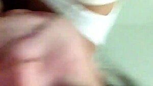 Girlfriend eagerly sucks boyfriend's cock as friend joins in.