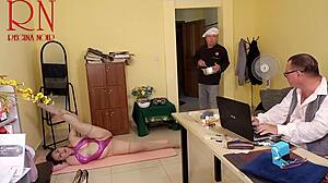 Yoga Session In Office With Regina Noir!