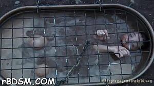 Beautiful brunette fucks holes with toys