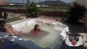 Public Sex in In-Laws Jacuzzi with Lover