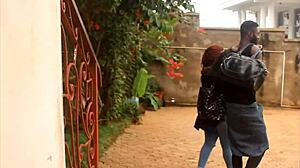 is this footballer fucking a mature woman in africa park after licking her pussy?