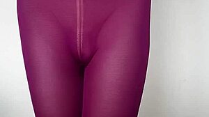 Cum on my burgundy leggings?
