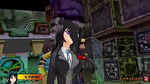 Yukari Katsubari Does Strip Bossfight With Dancing And Undressing In Stockings