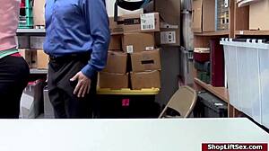 Teen shoplifter sucks officers cock