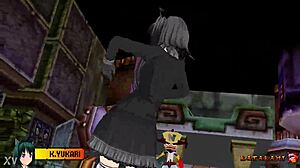 Yukari Katsubari Does Strip Bossfight With Dancing And Undressing In Stockings