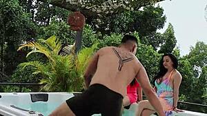 We two naughty milfs hired a stripper to fuck us both