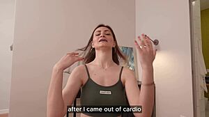 Shy Teen Receives Cum On Tits After Doggy Fuck