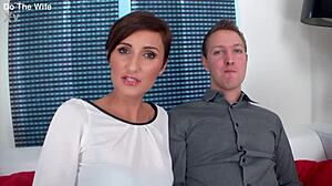 short haired wife rides huge black cock to facial