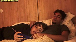 Mi hermanastra se atraganta con mi pene despues de ver una pelicula parte 1