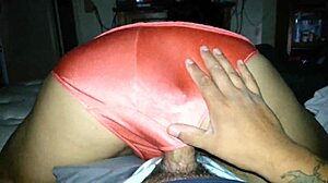 Orange Satin Panties Used In Intimate Session