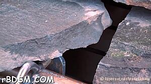 I indulge in a sadomasochism game, getting rough and sucking tight cock