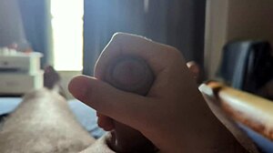 She masturbates in the bedroom with sun rays shining through