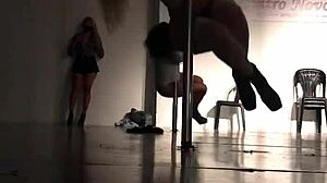Wow, doctorita argenta performs striptease pole dance while undressing in hospital!