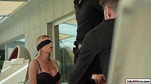 Blindfolded Shalina Devine Sucks and Takes DP Hard