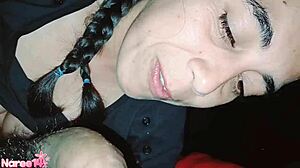 Latina Gives Homemade Blowjob Swallowing Cum In Mouth