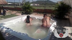 Public Sex in In-Laws Jacuzzi with Lover