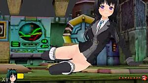 Yukari Katsubari Does Strip Bossfight With Dancing And Undressing In Stockings