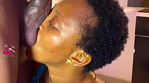 Pornstar performs handjob and blowjob in pov