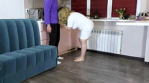 Stepmom offering her old ass for anal and blowjob