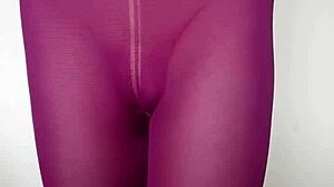 Cum on my burgundy leggings?